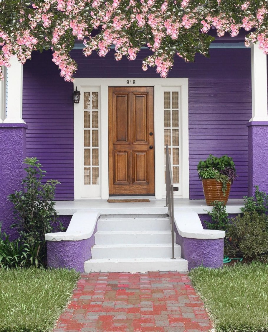 Фиолетовый дом фасад