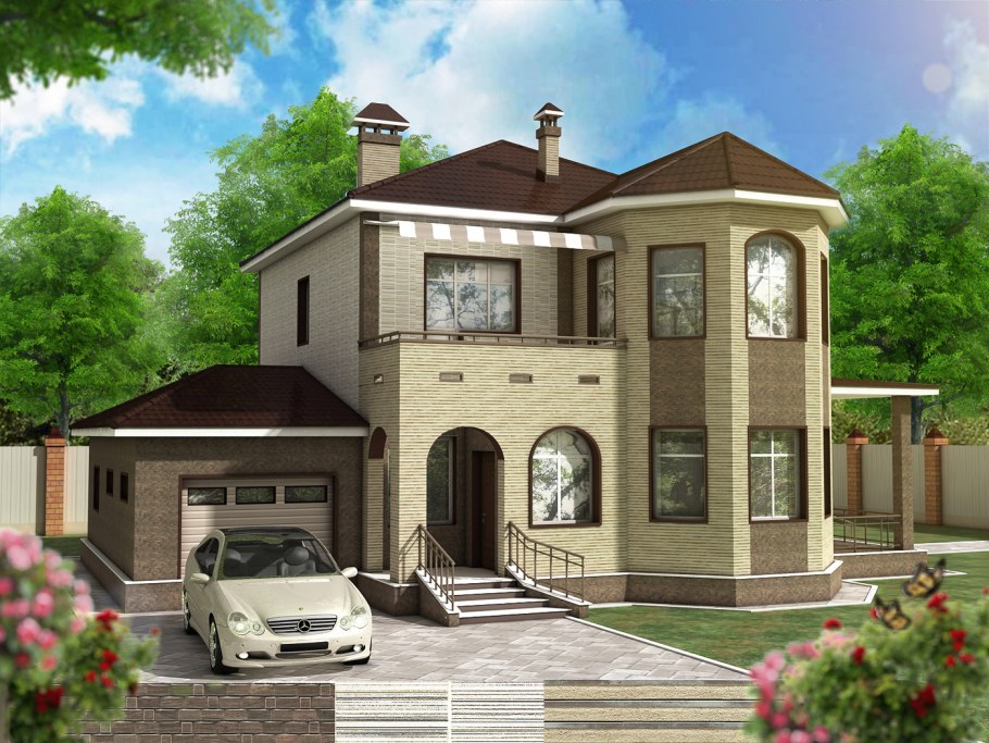 Проекты красивых коттеджей