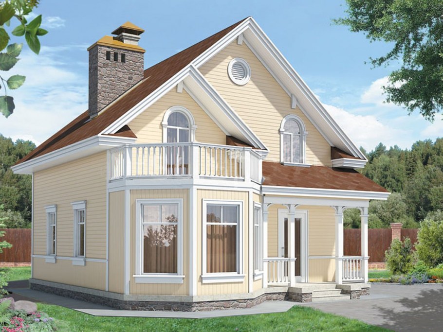 Дом из бруса проекты Скандинавия 130м2