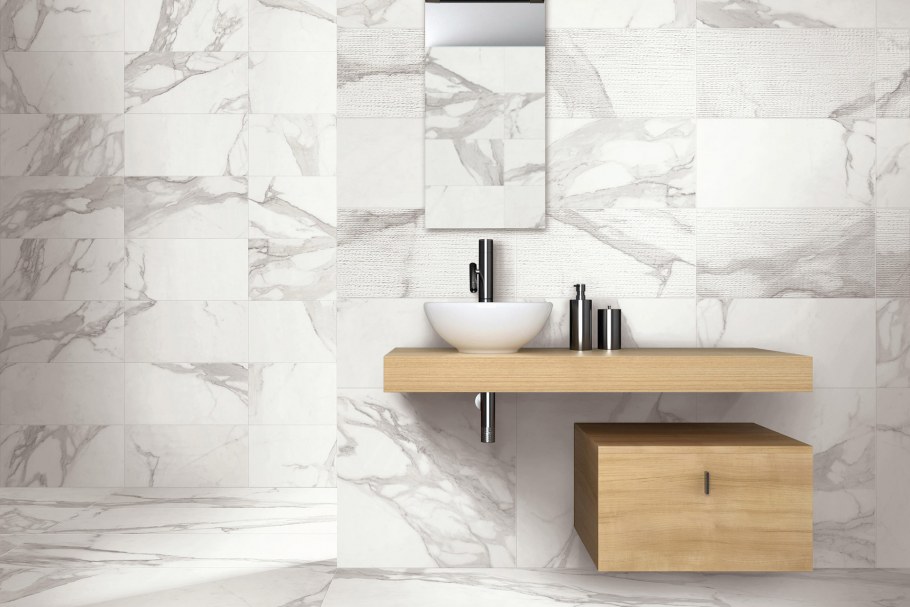 Мрамор в ванной 60*120