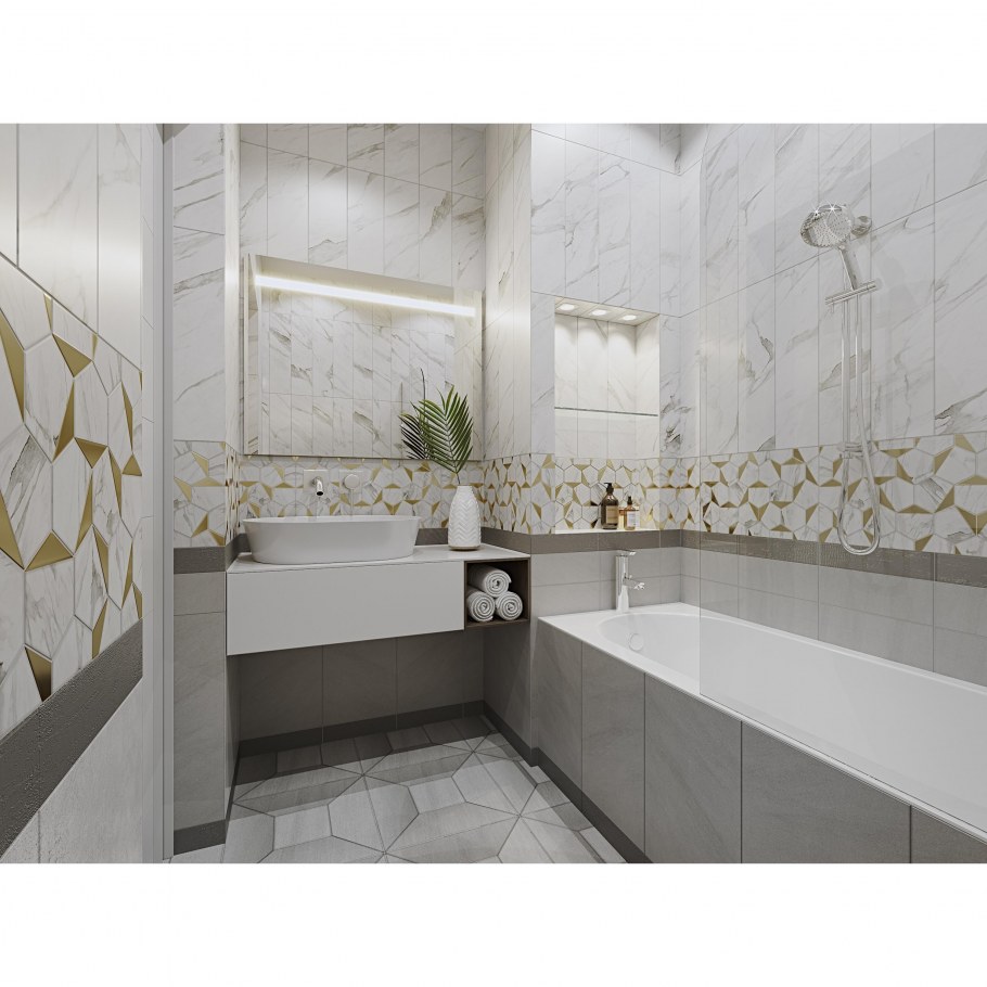 Керамогранит «Сиена GP» 10x60 см