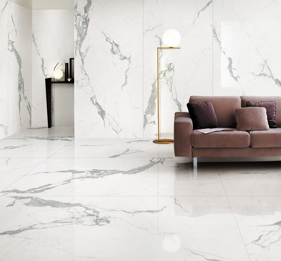 Мраморная плитка с кварцем