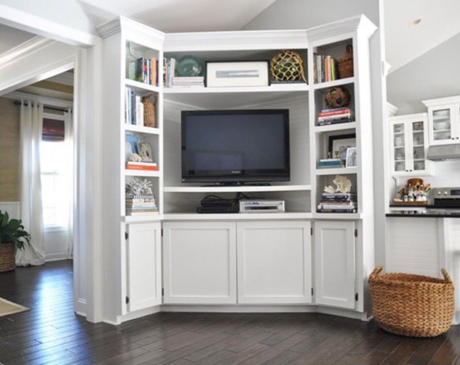 Угловая стенка с телевизором в углу