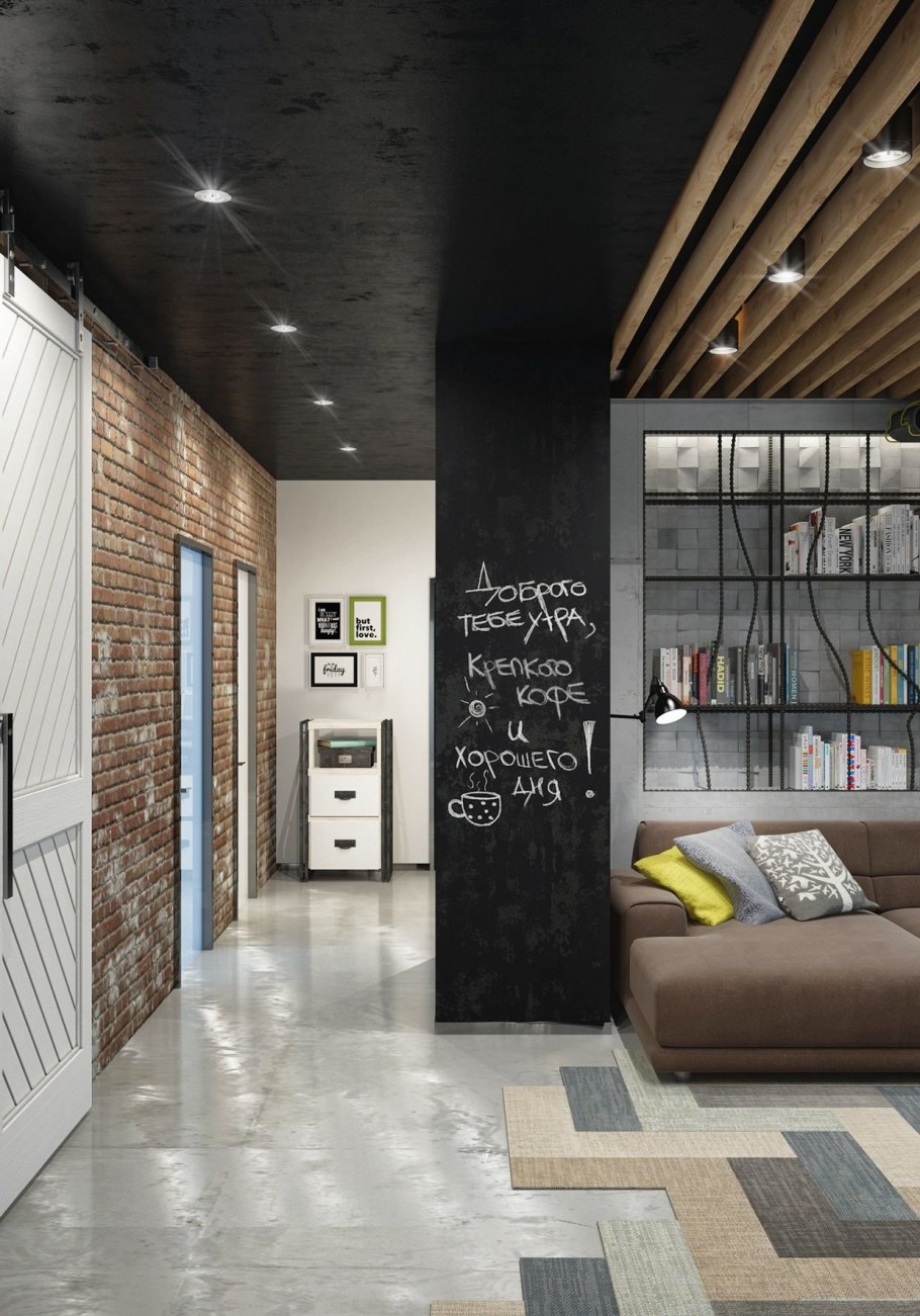 Гостиная в черно Красном стиле