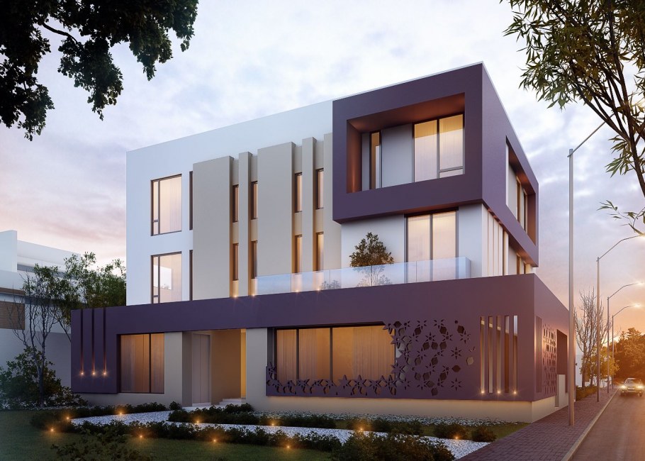 Современные дома со скатной крышей