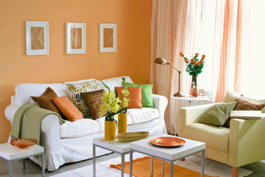 Оливковые стены в интерьере