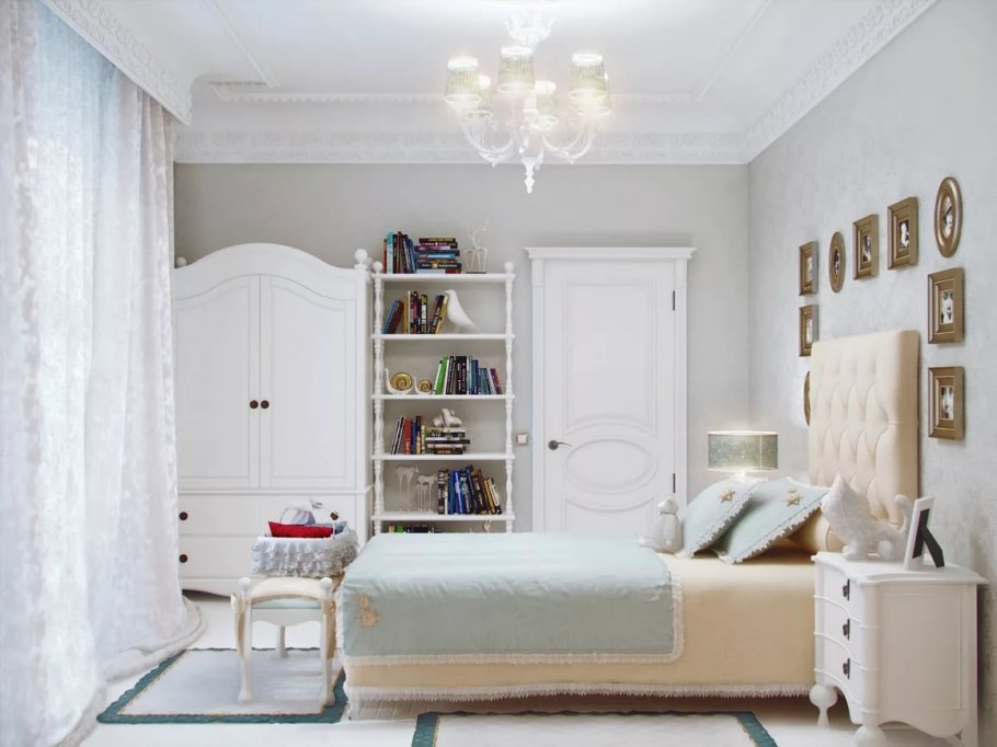 Белая комната для девочки подростка