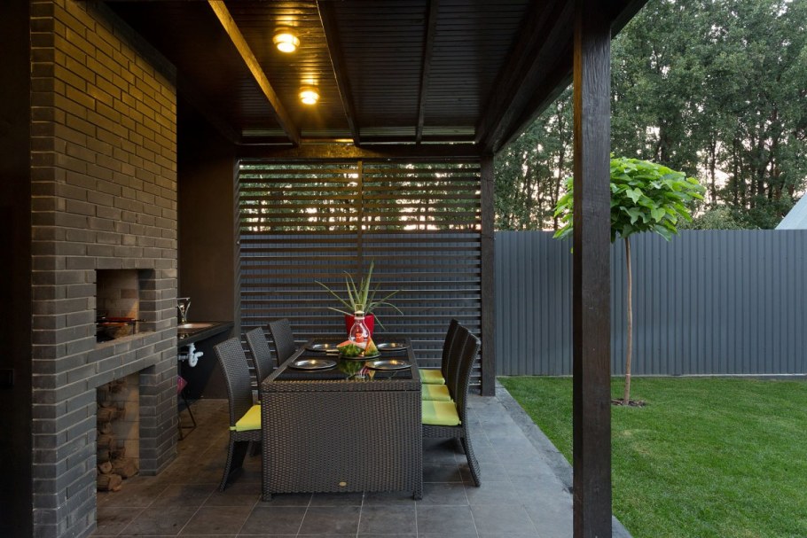 Веранда патио барбекю в стиле лофт