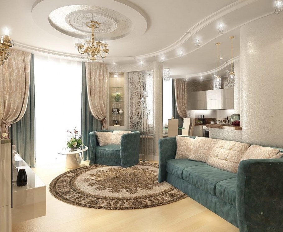 Интерьер трехкомнатной квартиры