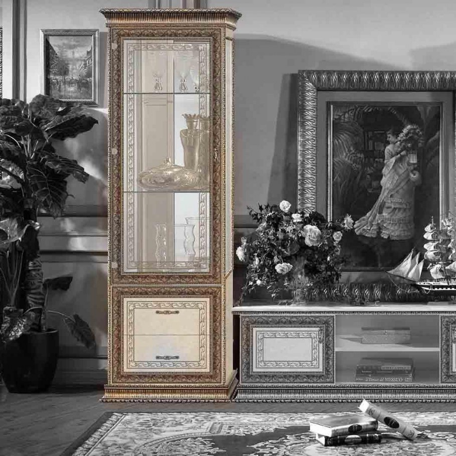 Шкаф-витрина Палермо Слониммебель