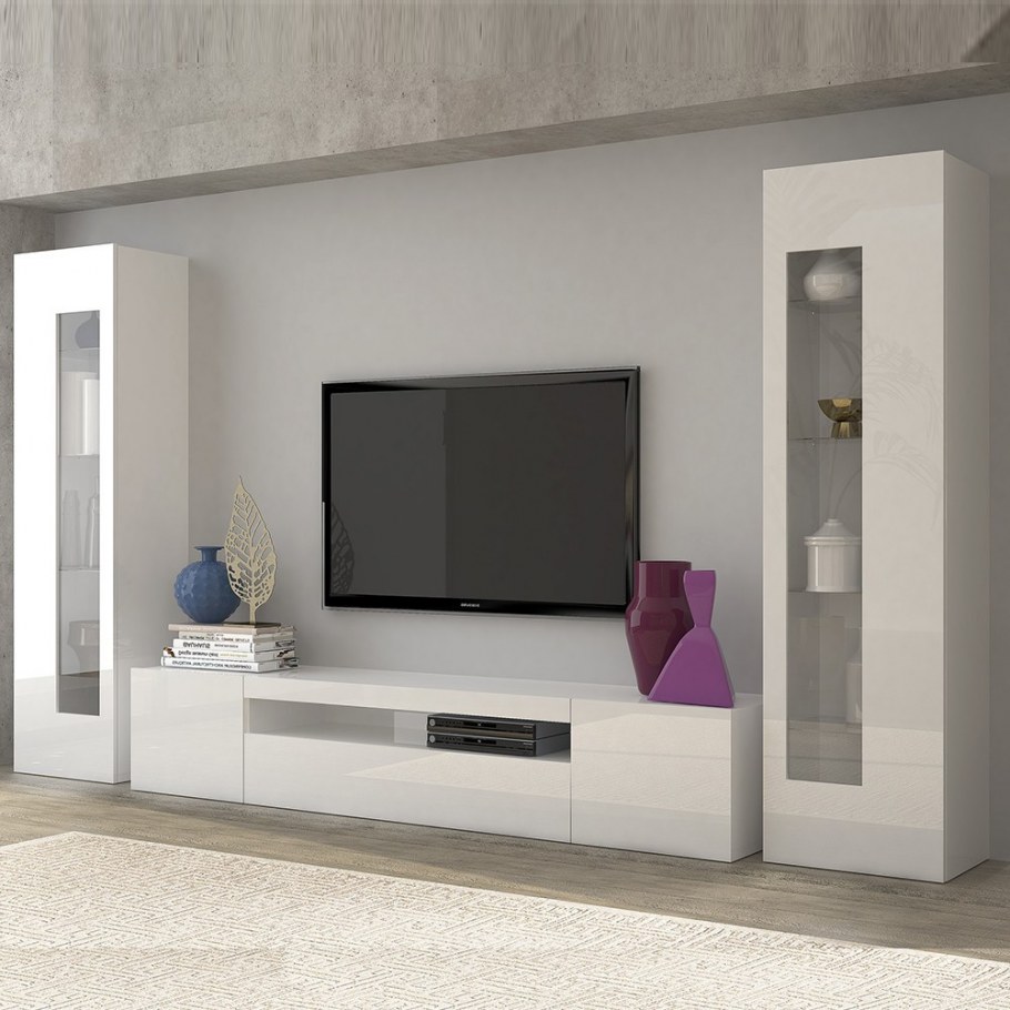 Стенка Йорк Империал белый глянец