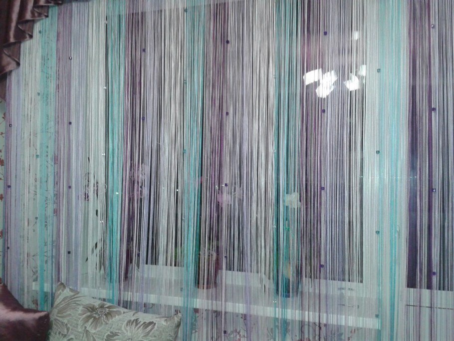 Шторы нити с бусинами