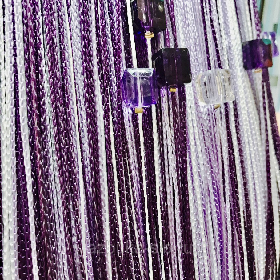 Шторы нитки с бусинками