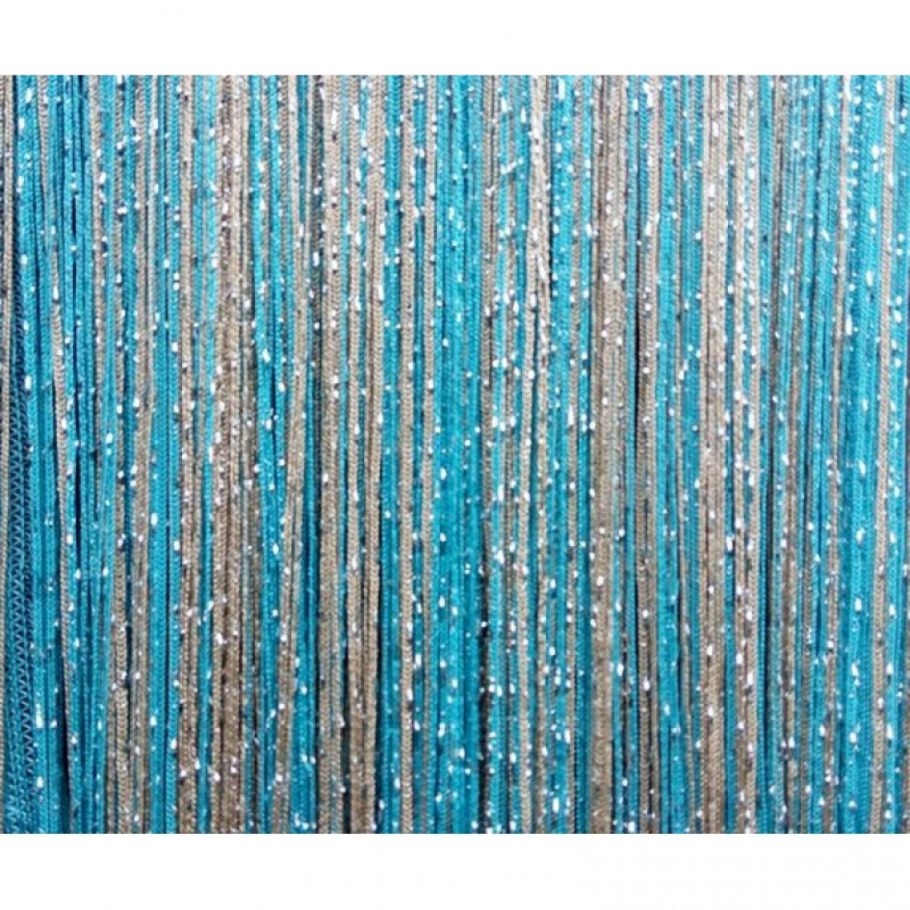 Нитяные шторы с бусинами