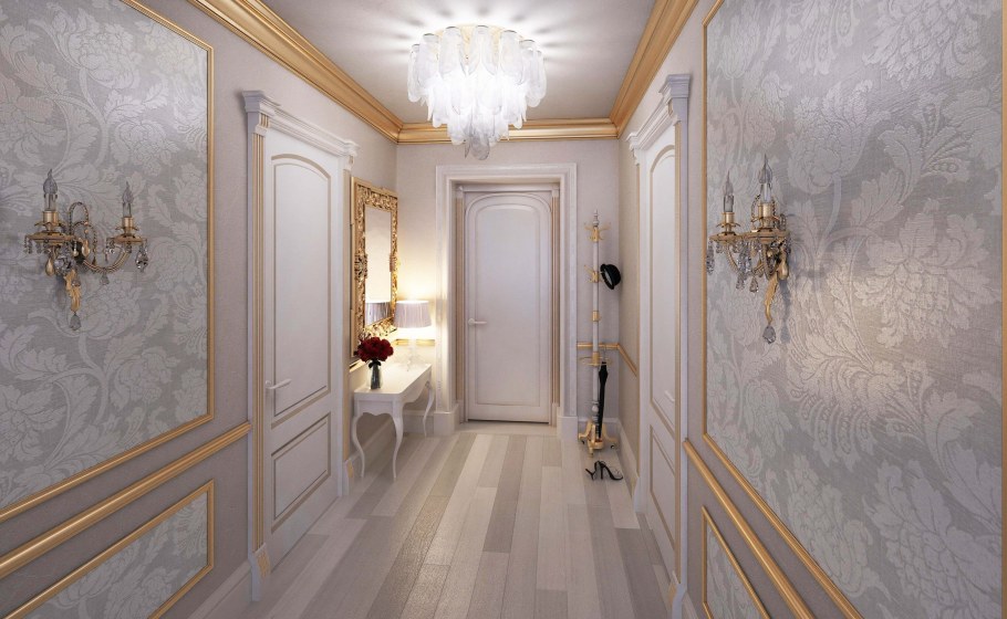 Коридор из лепнины