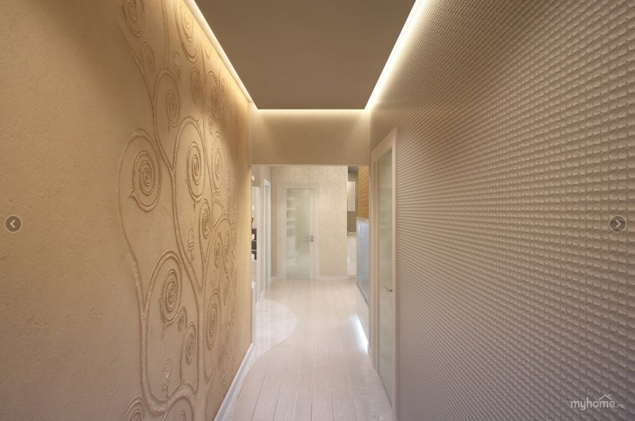 Оклеивание прихожей обоями