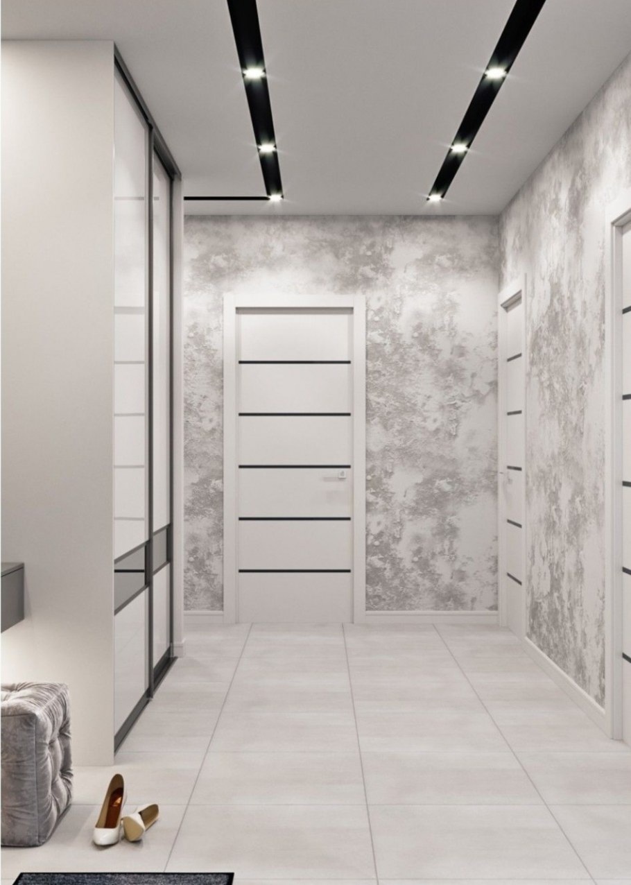 Чёрно-белая прихожая