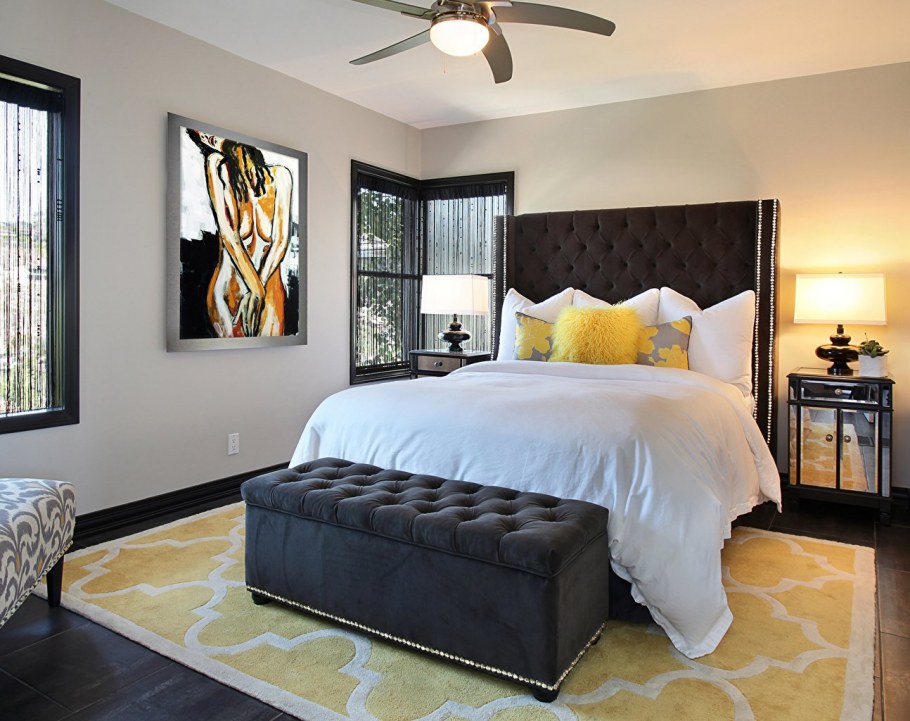 Уютная белая спальня