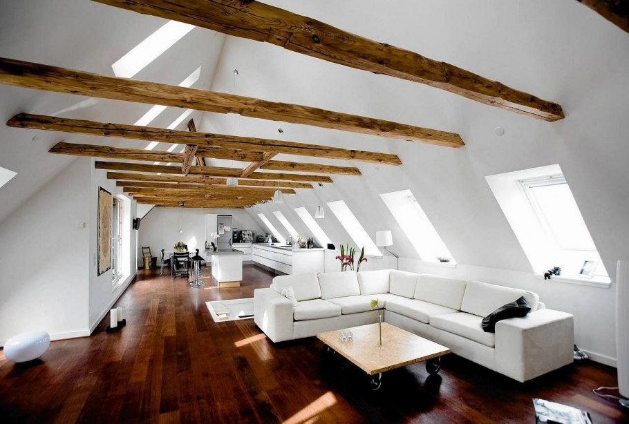 Мансарда Шале интерьер