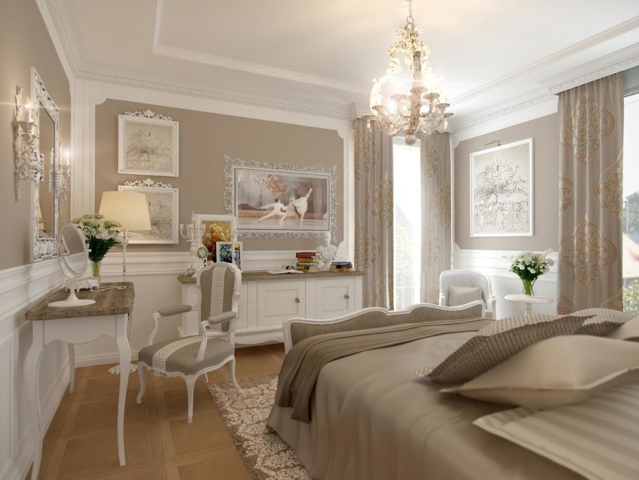 Интерьеры комнат классика