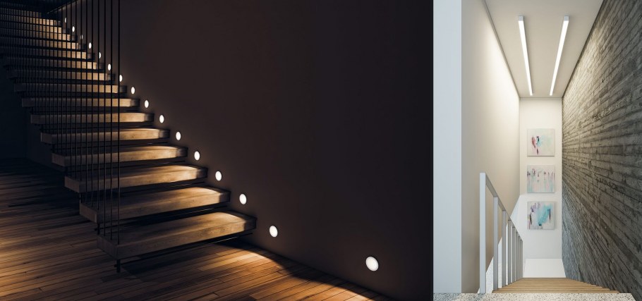 Длинная люстра для лестницы