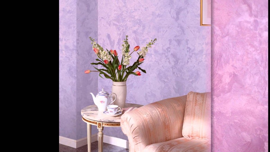 Декоративная штукатурка шелк в прихожей