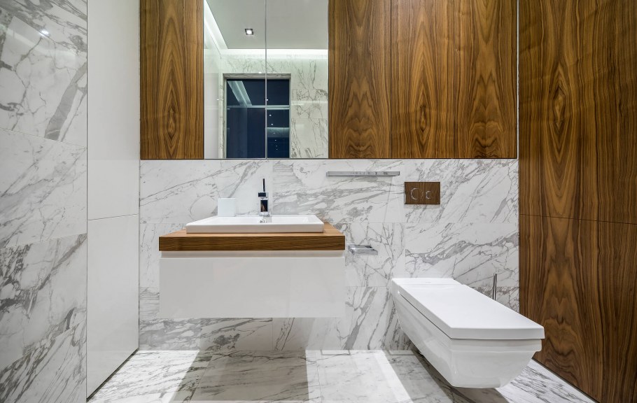 Мраморная отделка ванной