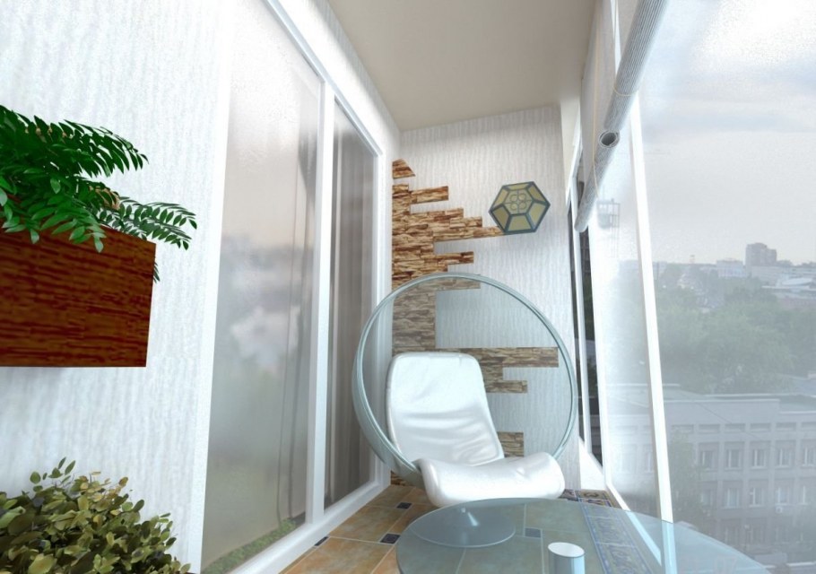 Французское остекление балкона Рехау