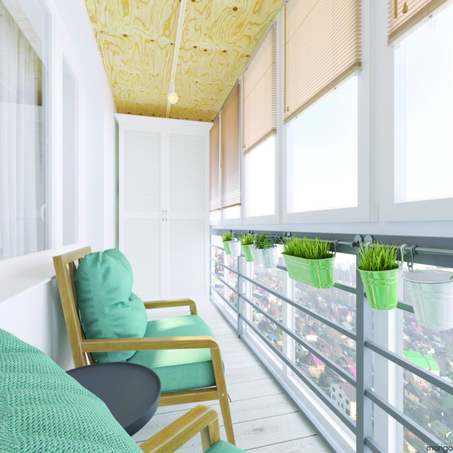 Шторы на панорамный балкон