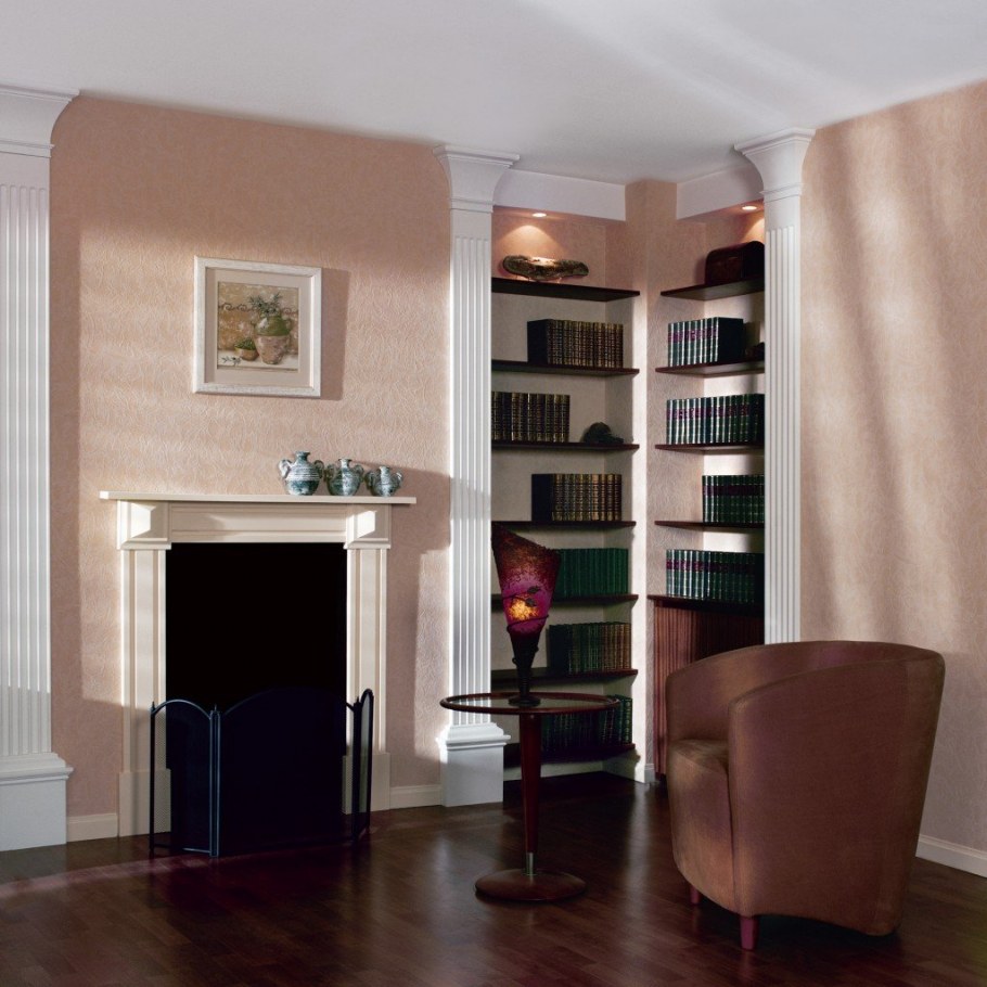 Кухня гостиная с колоннами