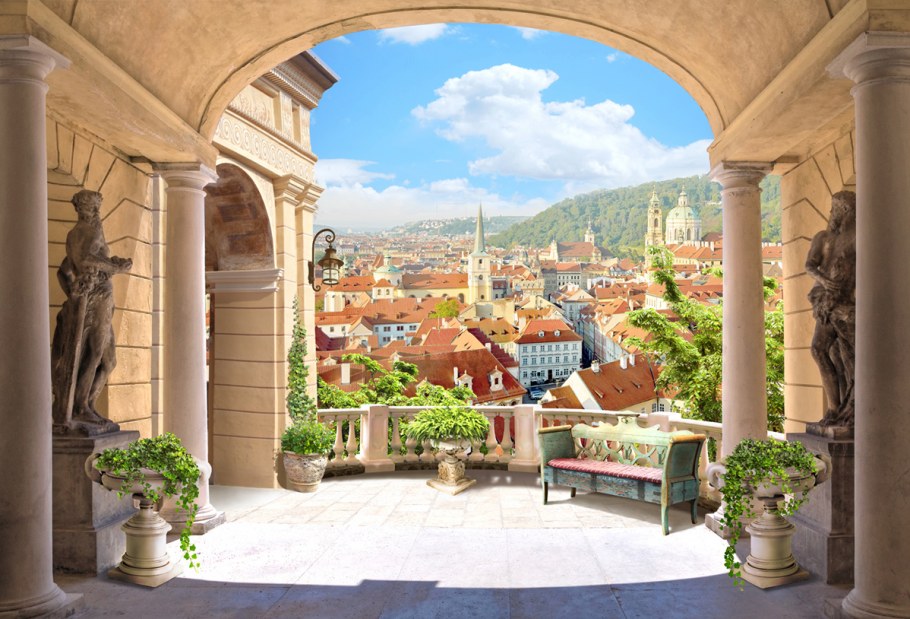 Фреска на стену вид с балкона