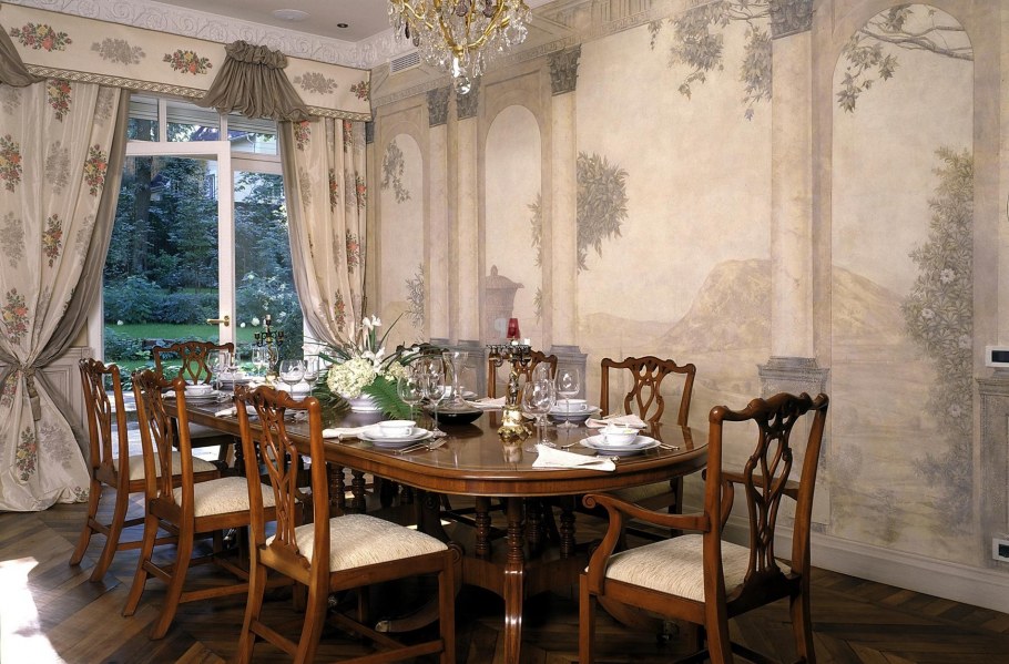 Фреска на кухню в классическом стиле