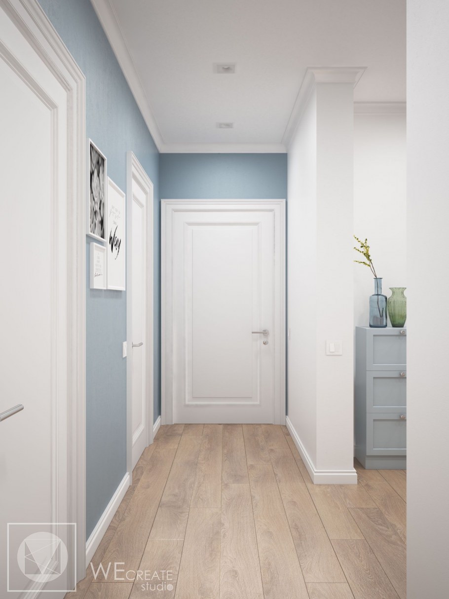 Прихожая бело синяя