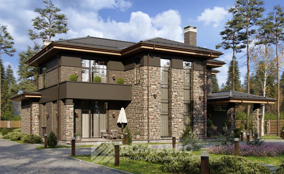 Дом в стиле прерий Райта 250 кв