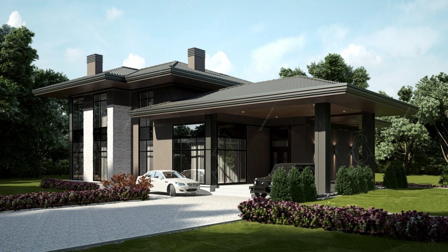 КП Вымпел вилла в стиле Райт Аркадия Гарден