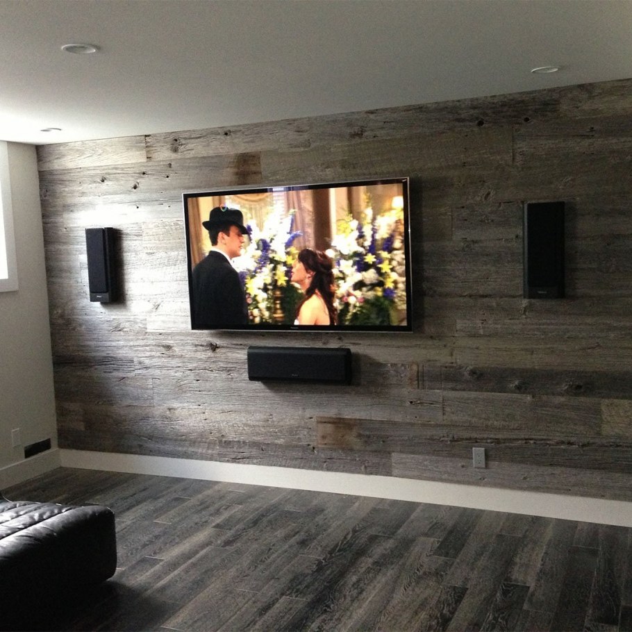 Стена из ламината под телевизор