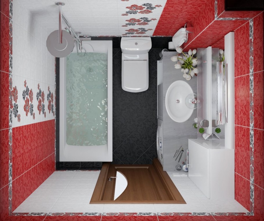 Маленький совмещенный санузел