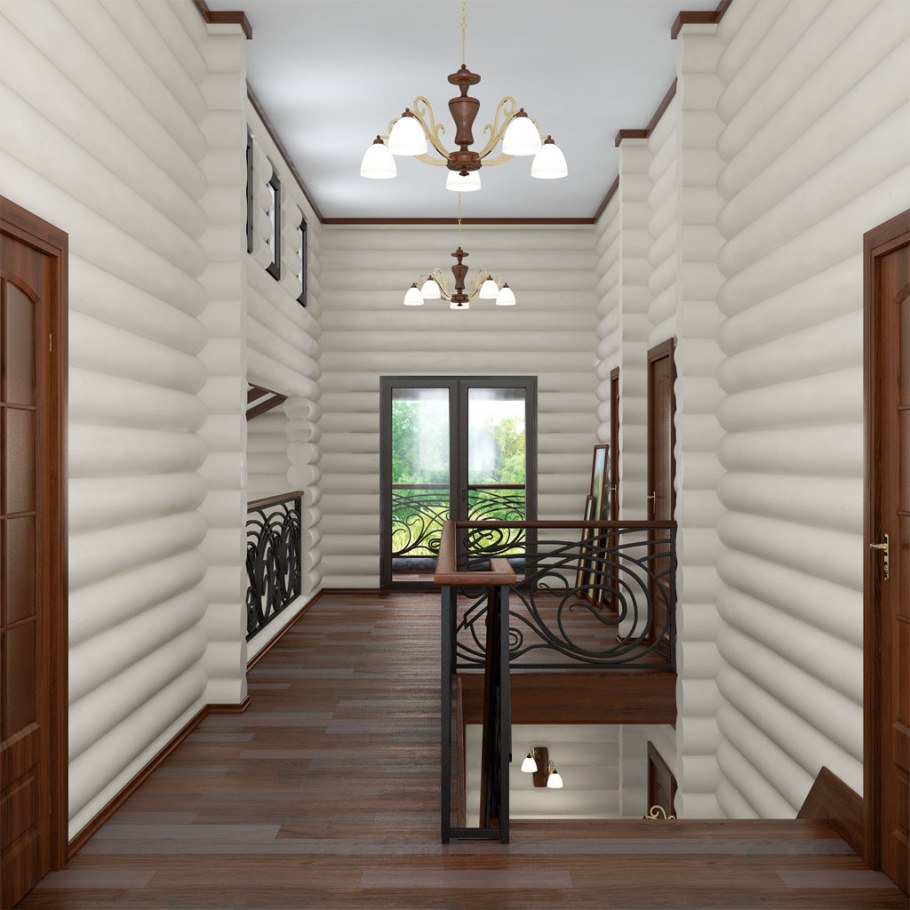 Отделка оцилиндрованного бревна