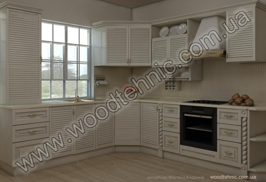 Кухни с жалюзийными фасадами в Леруа Мерлен