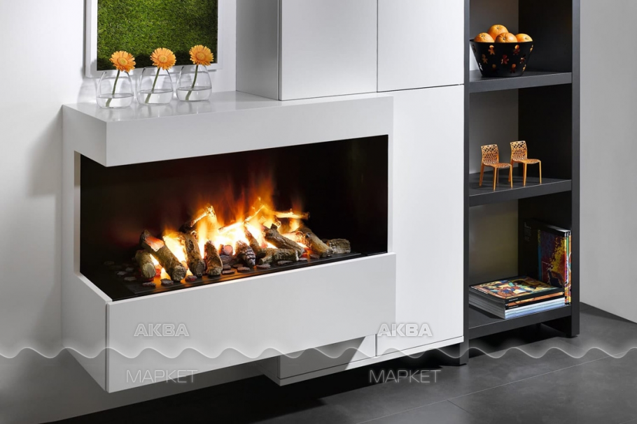 Камин в стене