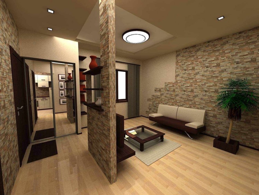 Прихожая-гостиная планировка