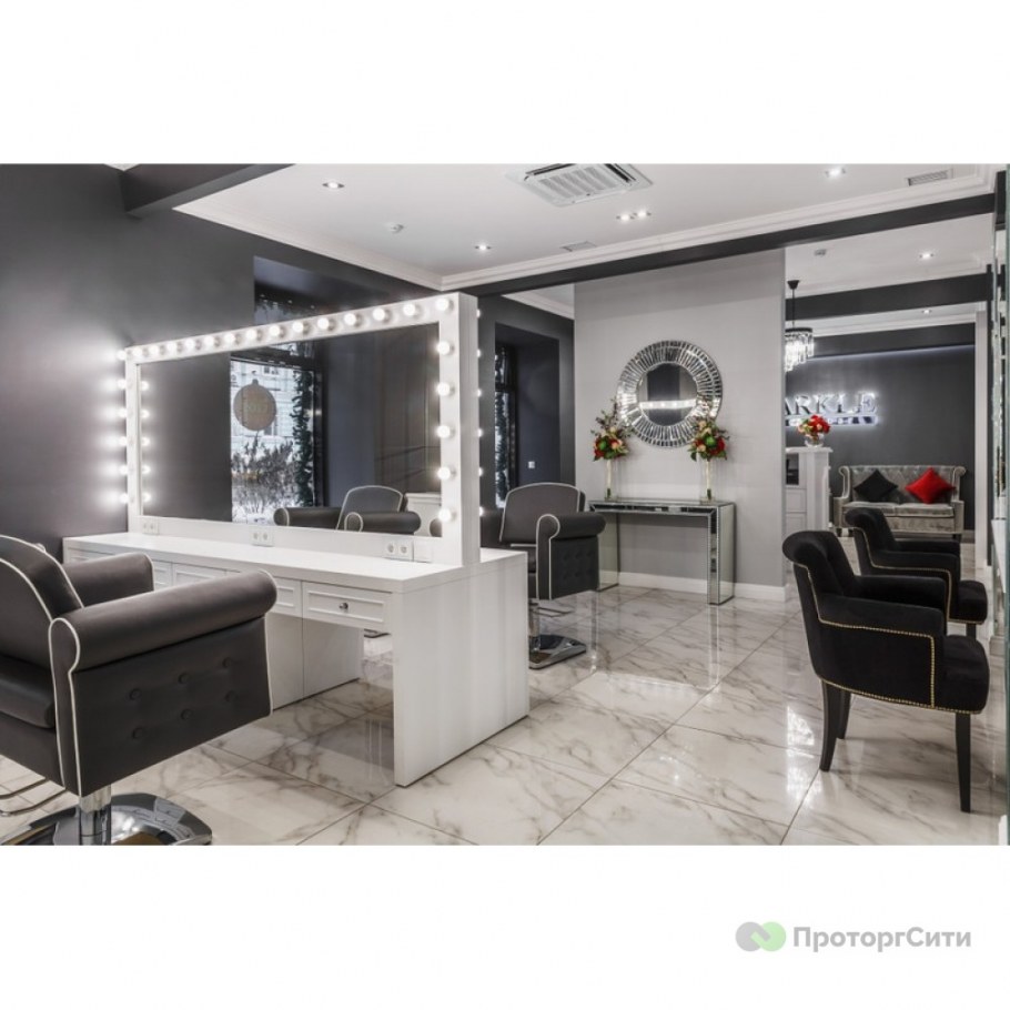 Салон красоты в черно белом стиле
