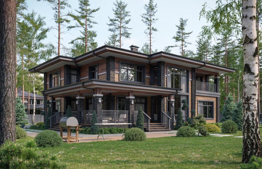 Дом в стиле Райта 200-250 кв.м