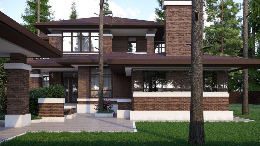 Дом в стиле Райта 260м2