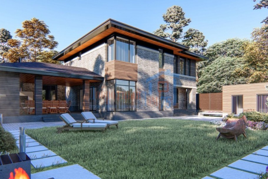 Дом в стиле Райта 260м2