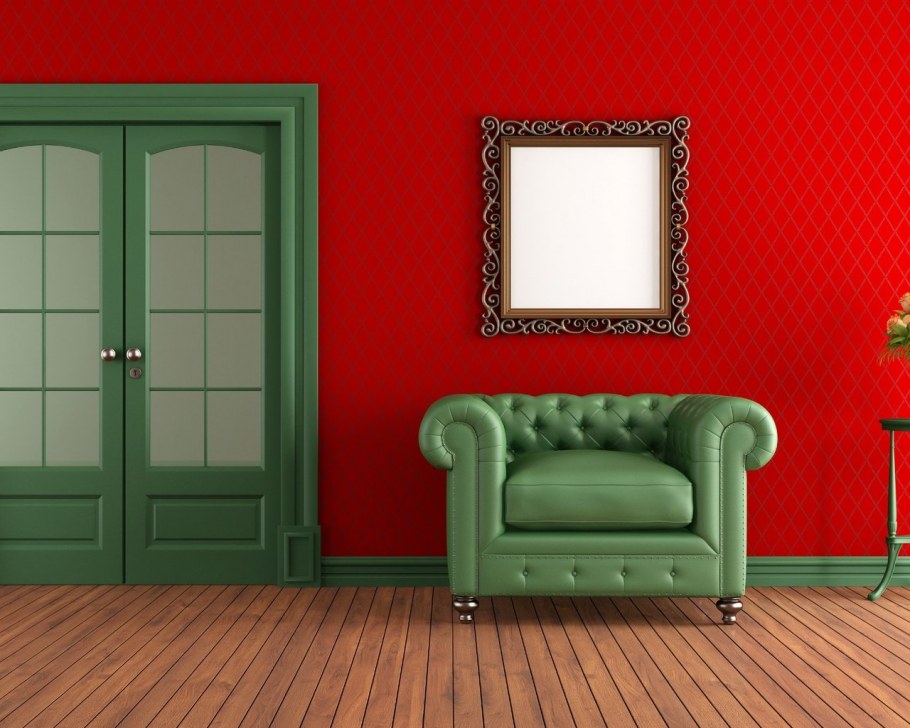 Синие двери в интерьере