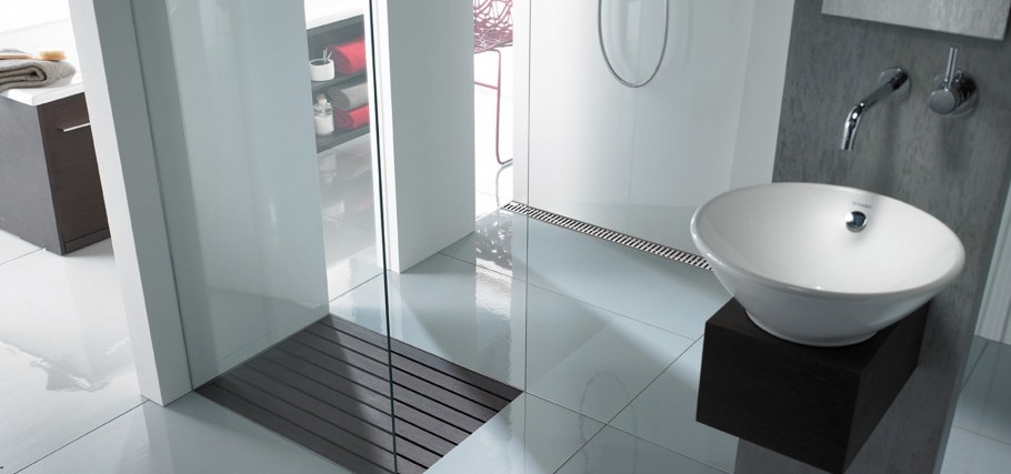 Душевая без ванны слив в полу