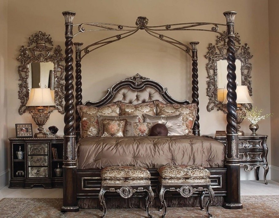 Спальня с кованной мебелью