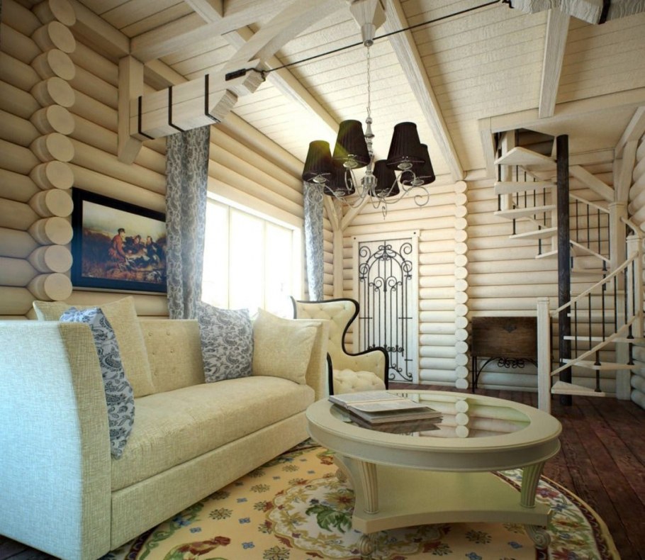 Интерьер деревянного дома