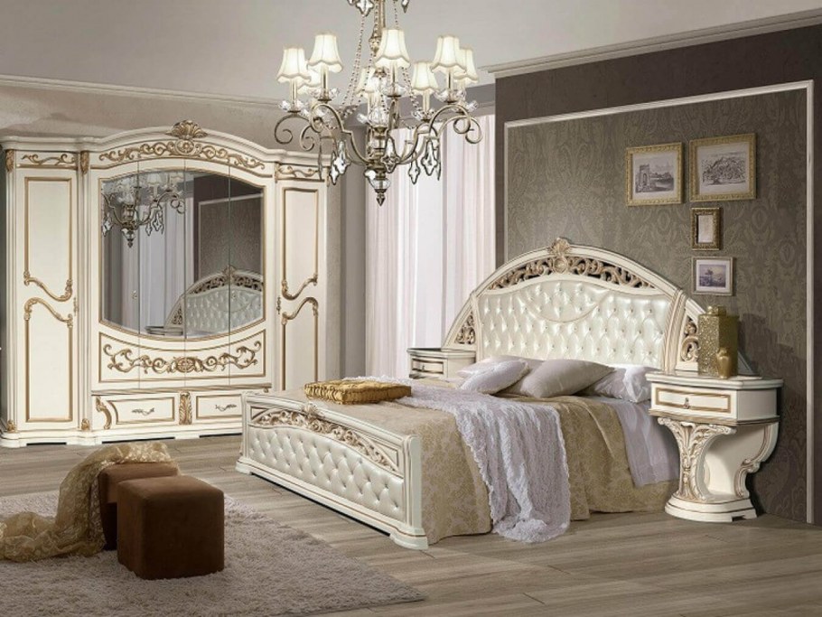 Спальня Амели ТРИЯ белый глянец